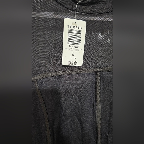 NWT Torrid High Neck Mesh Corset Top Size 1 - Picture 4 of 5